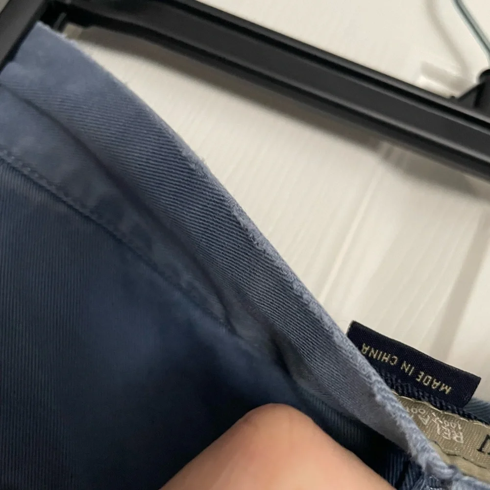 J. Crew Relaxed Fit Men's Slate Blue Chinos 100% Cotton 34X34